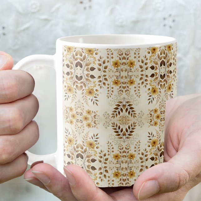 Taza De Café Mugre floral de granja (Subido por el creador)