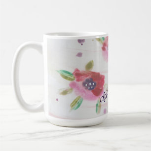 Taza De Café Mugre floral grande