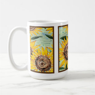 Taza De Café Mugre grande de girasol