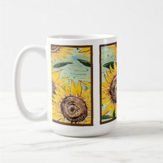 Taza De Café Mugre grande de girasol