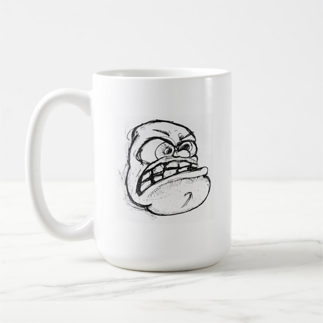 Taza De Café Mugre gruñón de boceto (Izquierda)