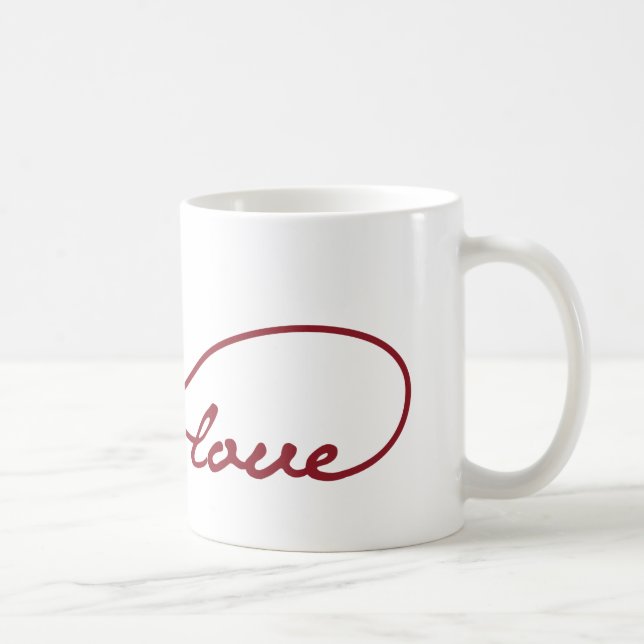 Taza De Café Mugre infinita de amor rojo (Derecha)
