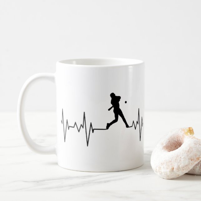 Taza De Café Mugre latida de béisbol (Con donut)