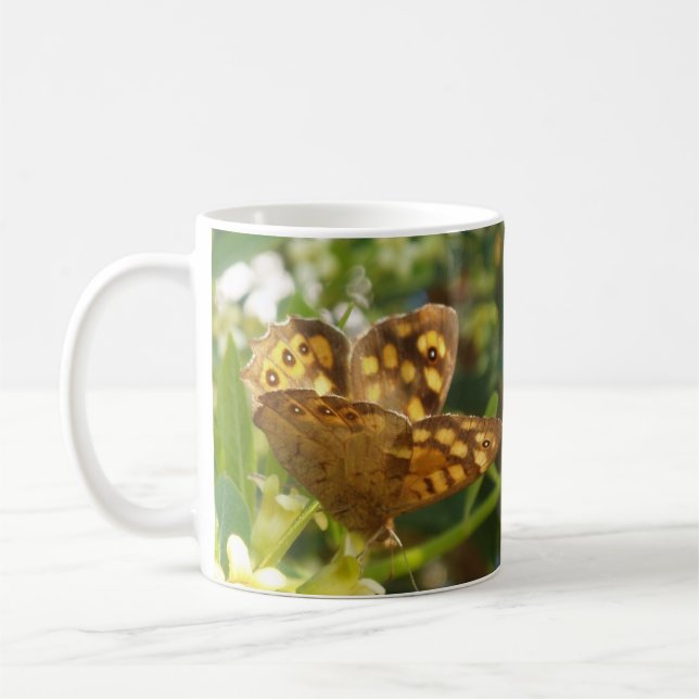 Taza De Café Mugre mariposa en primavera (Izquierda)