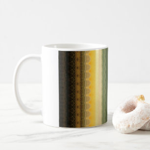 Taza De Café Mugre marrón amarillo verde