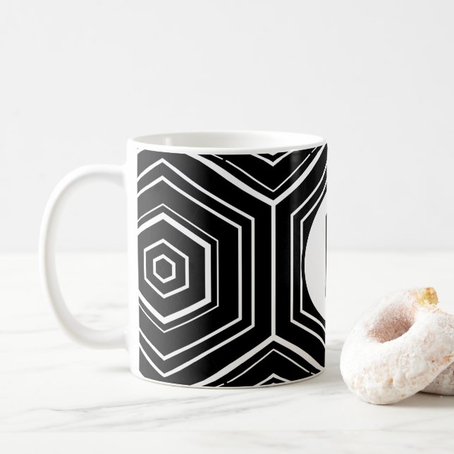 Taza De Café mugre monogramo D (Con donut)