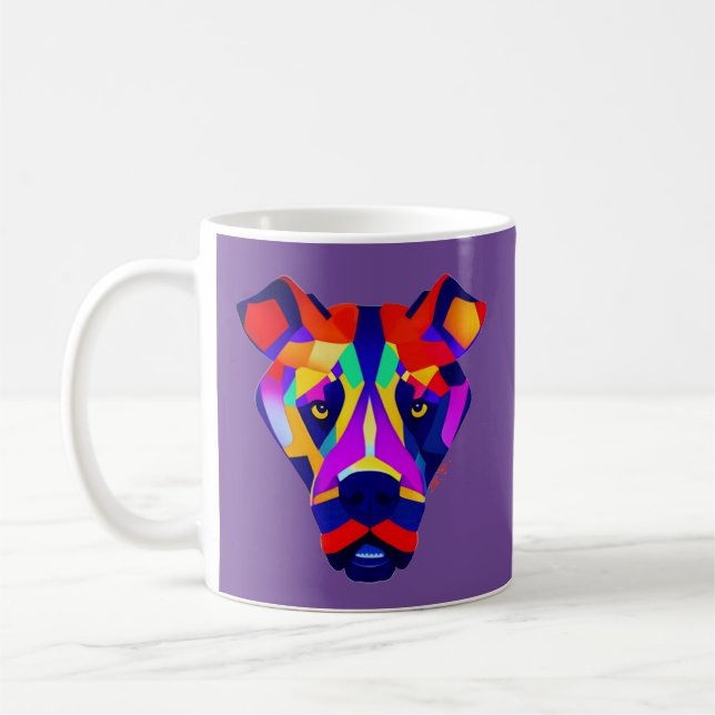 Taza De Café Mugre morada de perro de Alejandro (Izquierda)