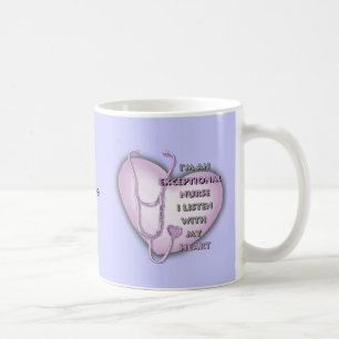 Taza De Café Mugre morado de enfermera excepcional