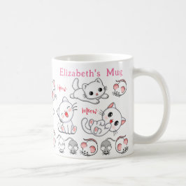 Taza De Café Mugre personalizada de gatitos y ratones