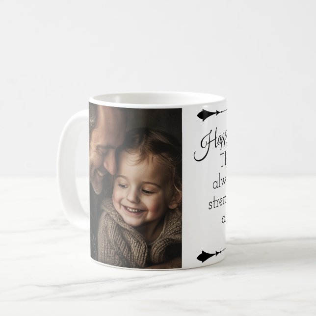 Taza De Café Mugre personalizada del Día del Padre con foto y n (Anverso izquierdo)