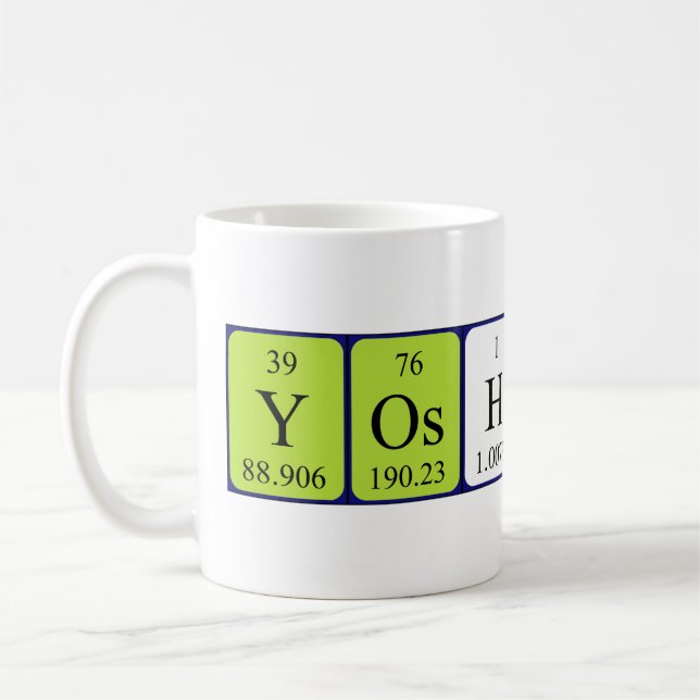 Taza De Café Mugre por el nombre de la tabla periódica Yoshiko (Izquierda)