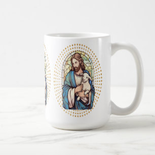 Taza De Café Mugre religiosa con Dios sosteniendo un cordero