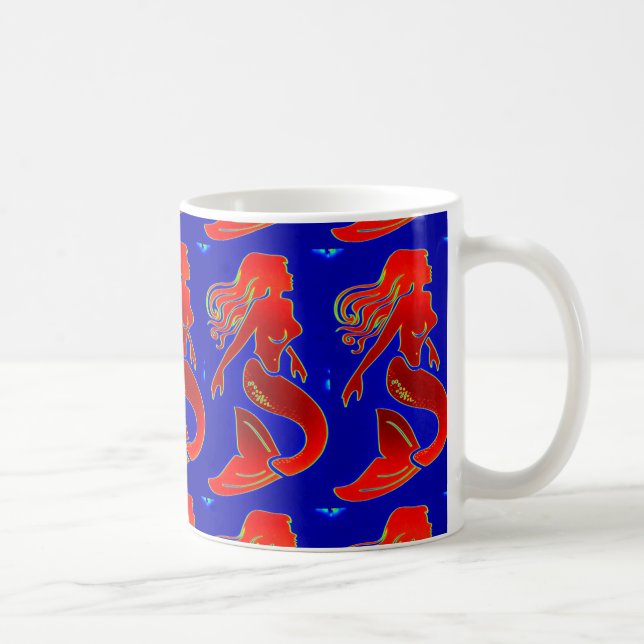 Taza De Café mugre roja de sirenas (Derecha)