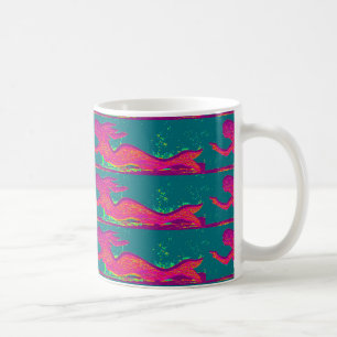 Taza De Café mugre roja de sirenas