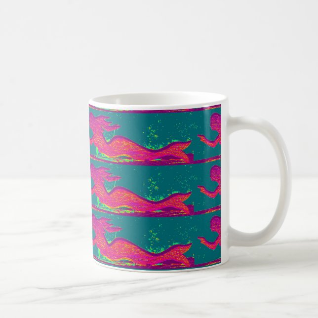 Taza De Café mugre roja de sirenas (Derecha)
