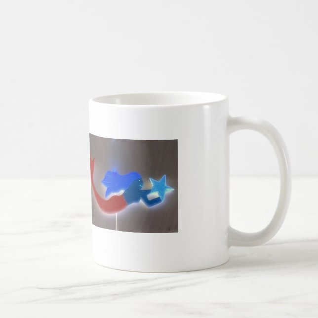 Taza De Café mugre roja y azul (Derecha)