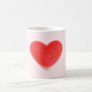 Taza De Café Mugre rosa de corazón dulce