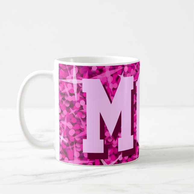 Taza De Café Mugre rosa Glitz 'MOM' (Izquierda)