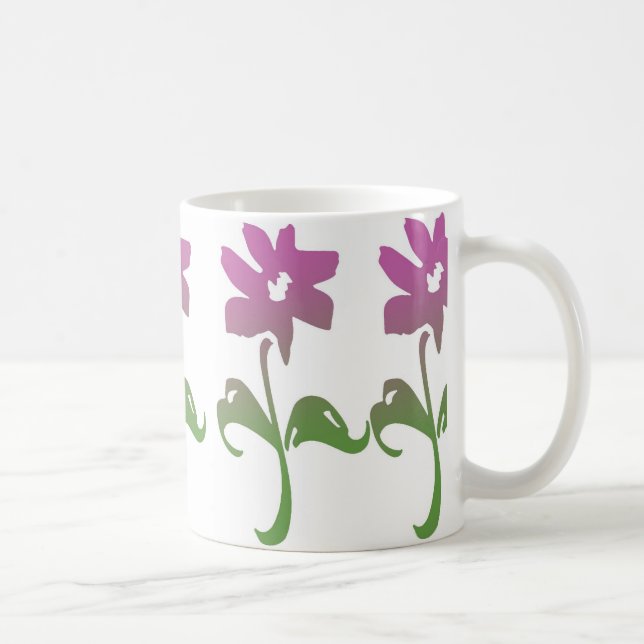Taza De Café Mugre rosa y verde (Derecha)