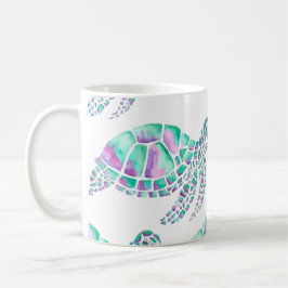Taza De Café Mugre rosa y Verde azulada