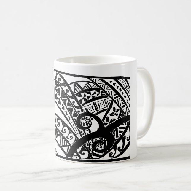 Taza De Café Mugre tribal polinesia (Anverso derecho)
