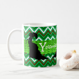 Taza De Café Mugre verde de la mujer africana