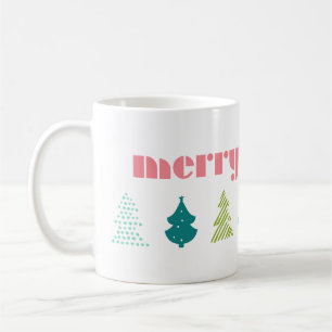 Taza De Café Mugre y brillante árbol de Navidad