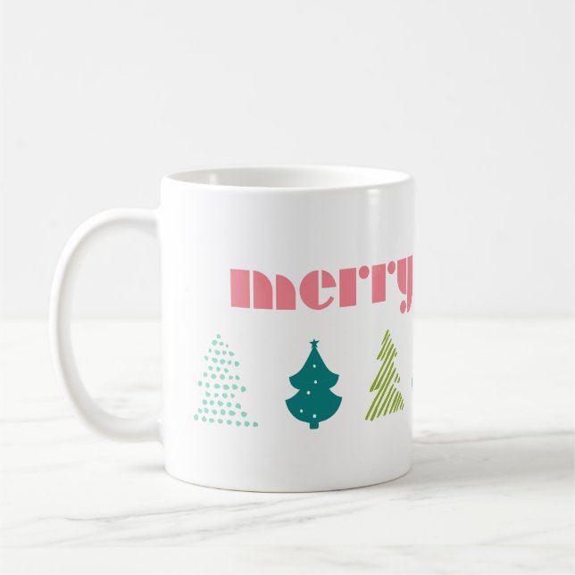 Taza De Café Mugre y brillante árbol de Navidad (Izquierda)