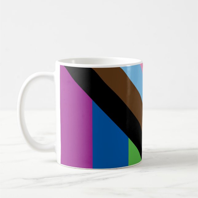 Taza De Café Mugs - Bandera LGBTQIA+ (Izquierda)