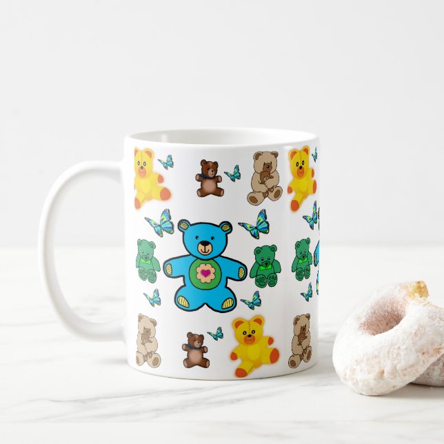 Taza De Café Mugs Bears (Con donut)