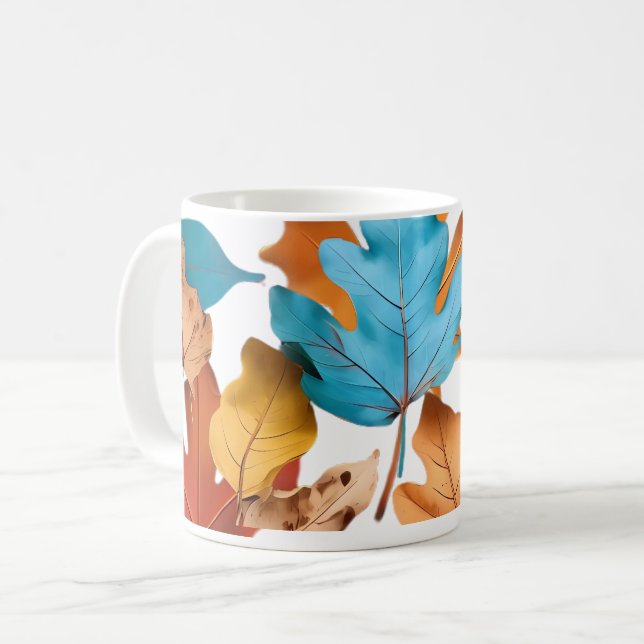 Taza De Café Mugs & Cups con hojas de arce (Anverso izquierdo)