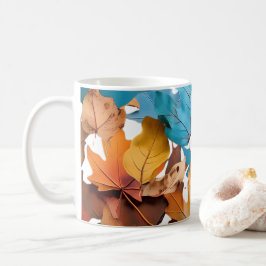 Taza De Café Mugs & Cups con hojas de arce. Un bonito conjunto