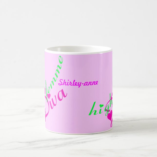 Taza De Café Mugs de alta diva de Personalizable (Centro)