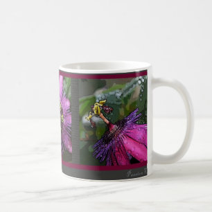 Taza De Café Mugs de arte de flores de pasión