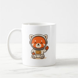 Taza De Café Mugs de astronauta del Panda Rojo | Drinkware Cute
