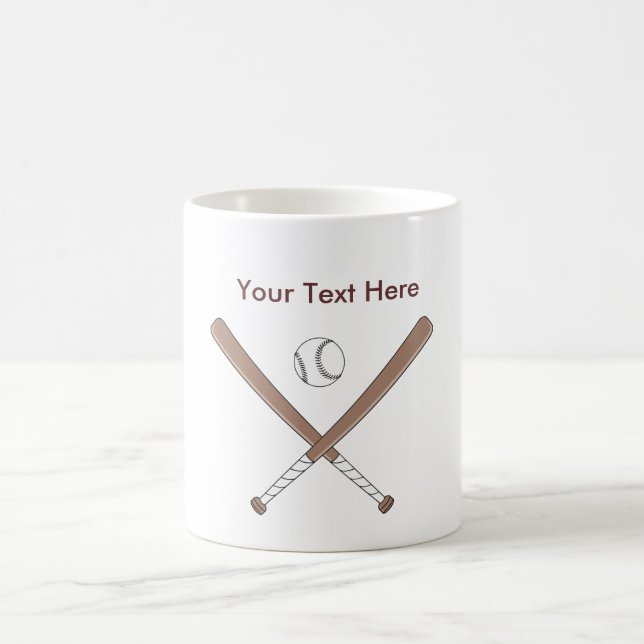 Taza De Café Mugs de béisbol personalizados por personalizados (Centro)