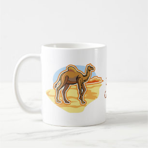 Taza De Café Mugs de camellos secundarios - Texto opcional