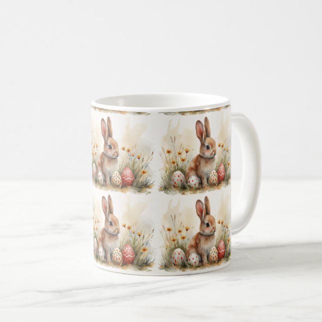 Taza De Café Mugs de conejo radiante: Bunny Bouquet (Anverso derecho)