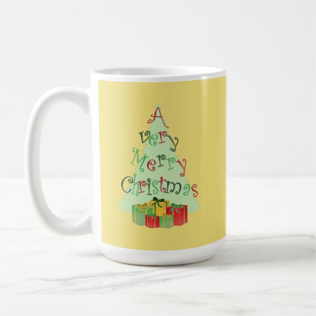 Taza De Café Mugs de diseño gráfico del árbol de navidad (Izquierda)
