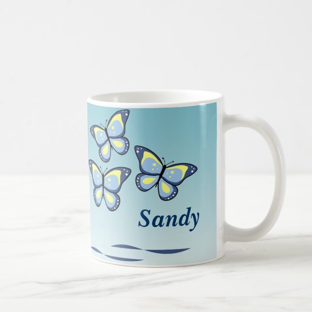 Taza De Café Mugs de mariposa (Derecha)