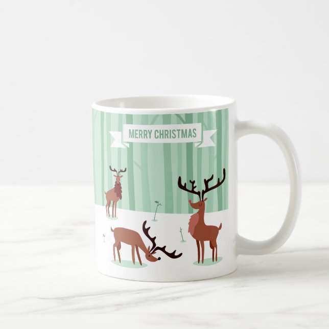 Taza De Café Mugs de Navidades de renos (Derecha)