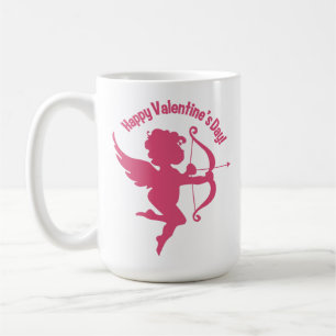 Taza De Café Mugs de nombre personalizado de Valentine Cupid