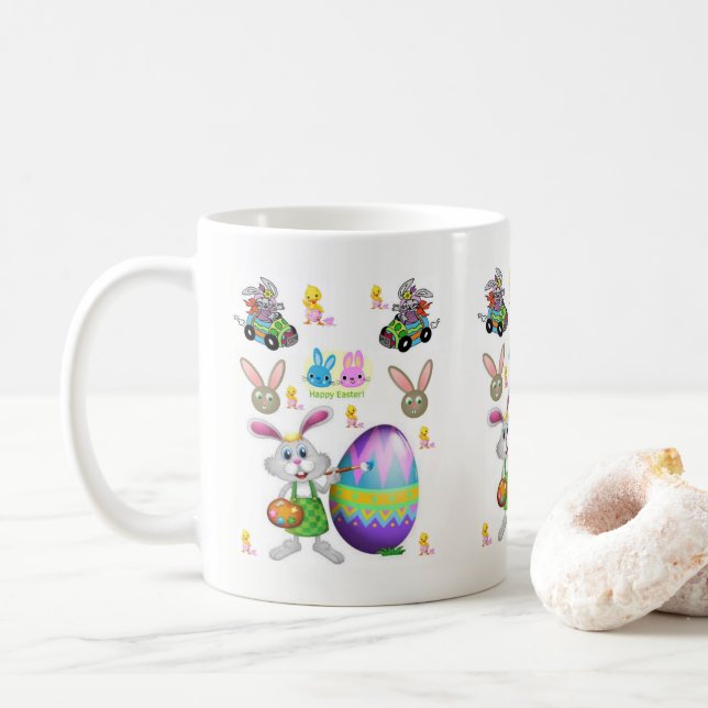 Taza De Café Mugs de Pascua (Con donut)