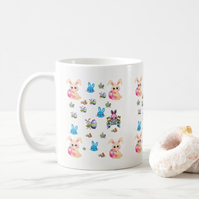 Taza De Café Mugs de Pascua (Con donut)
