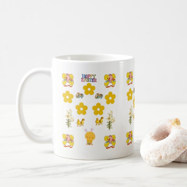 Taza De Café Mugs de Pascua (Con donut)