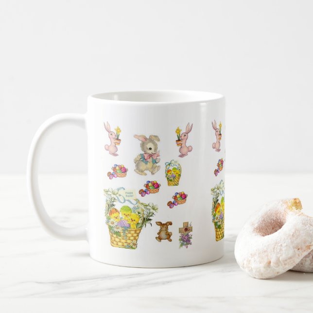 Taza De Café Mugs de Pascua (Con donut)