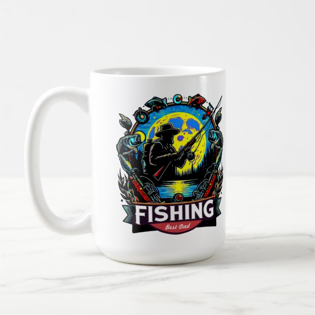 Taza De Café Mugs de pesca personalizados (Izquierda)