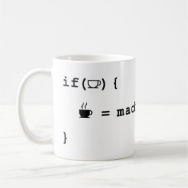 Taza De Café Mugs de programadores - Si Coffee Mug está vacío