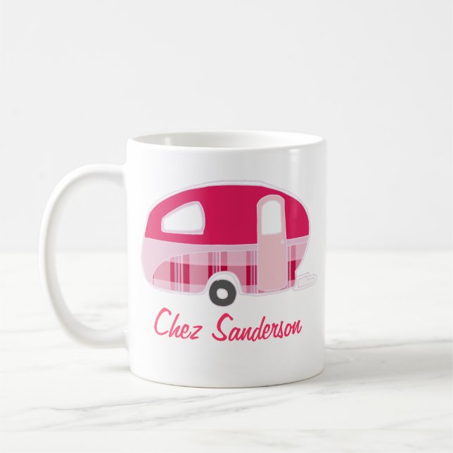 Taza De Café Mugs de propietarios de caravanas retro personaliz (Izquierda)