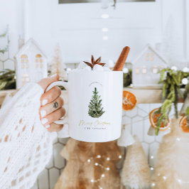Taza De Café Mugs de vacaciones navideñas de color de agua mode